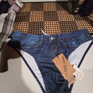 PJ Paul Jones Blue Denim Bikini Bottom